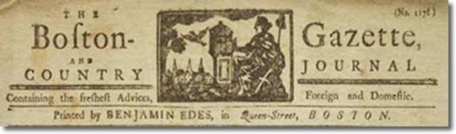 Gaceta de Boston ofreciendo material de enseñanza