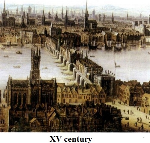 The buildings in the XV century