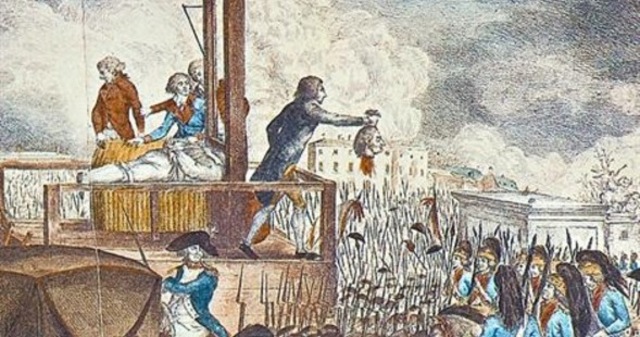 Luis XVI muere en la guillotina y comienza el periodo del terror.