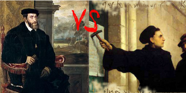 Carlos I contra los protestantes.