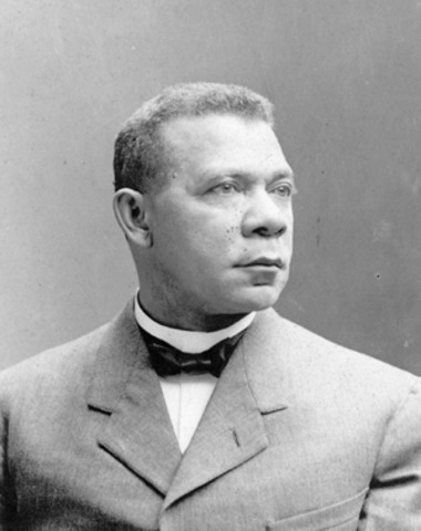 Booker T. Washington is born a slave on the Burroughs’ Plantation.