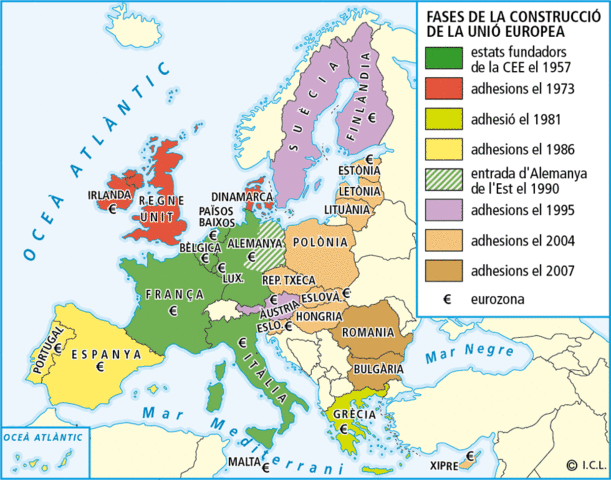 El Reino Unido, Dinamarca e Irlanda entran en la CEE