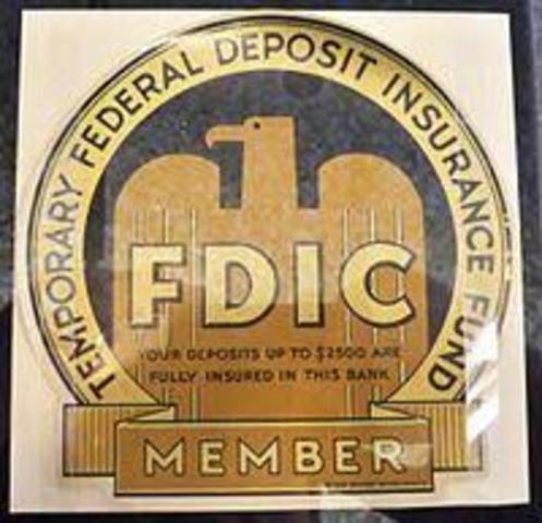 FDIC (Federal Deposit Insurance Corporation) was Established