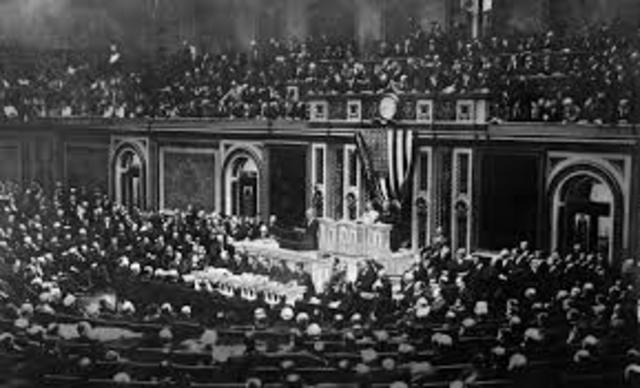 woodrow wilson delivered his 14 points to eliminate the causes of war