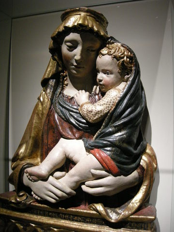 The Sculpture of Madonna with Child