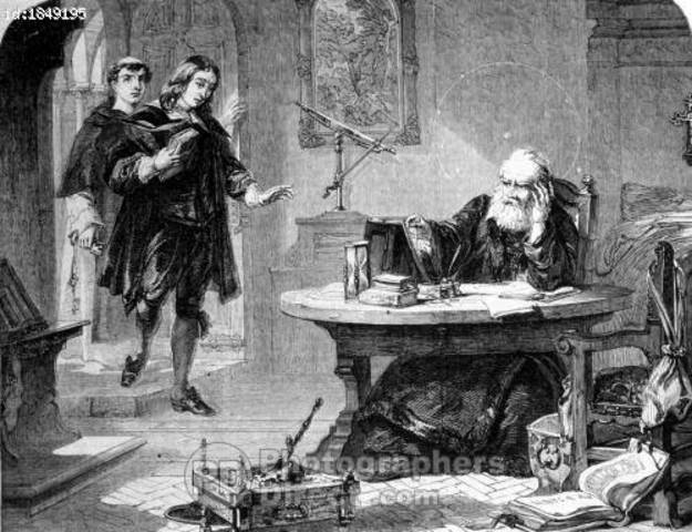 Galileo bajo arresto domiciliario.