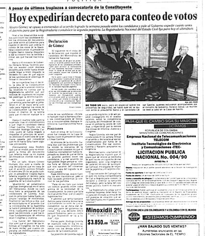 se ordena escrutar la séptima papeleta