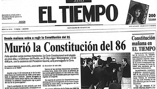 murió la constitución de 86