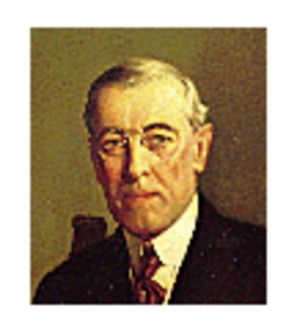 Woodrow Wilson becomes president