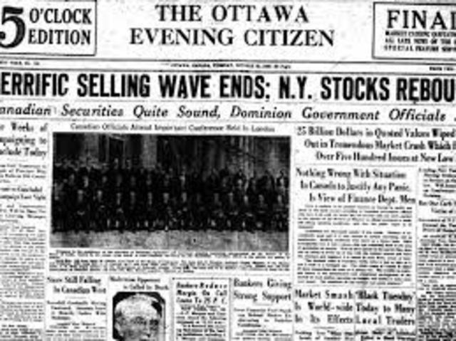 Stock market crash ushered in the great depression