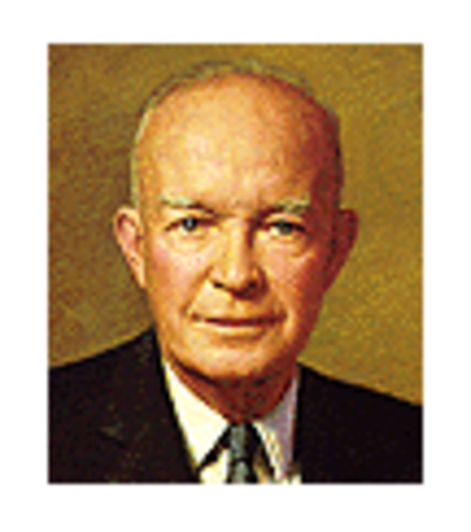 Dwight David Eisenhower becomes president