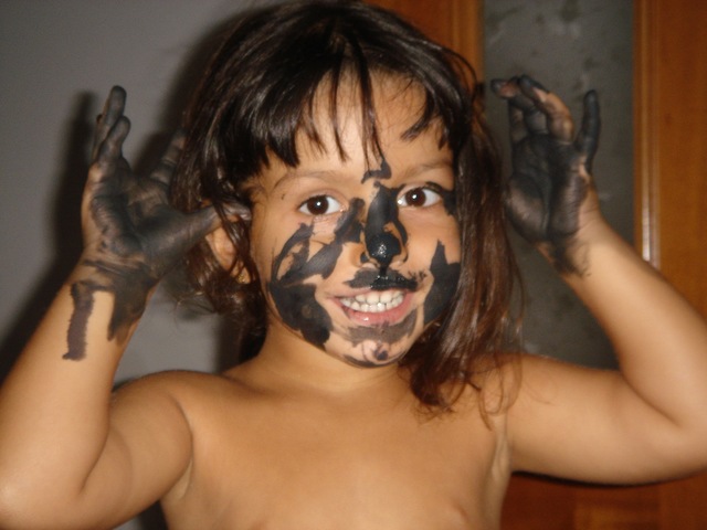 The firts time i paint with my hands