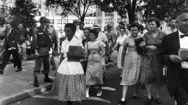 Little Rock Nine Integrate Central High School