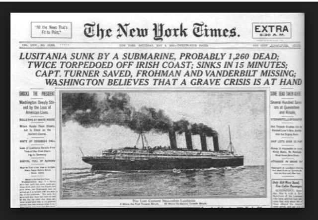 Lusitania sank