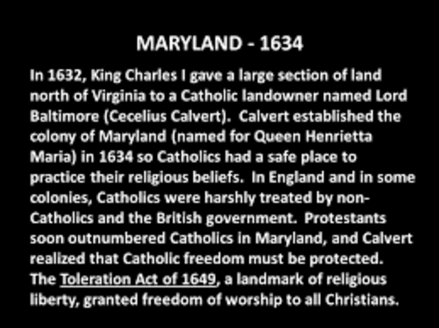Maryland in  1634
