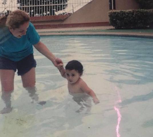 FIRST TIME IN THE POOL