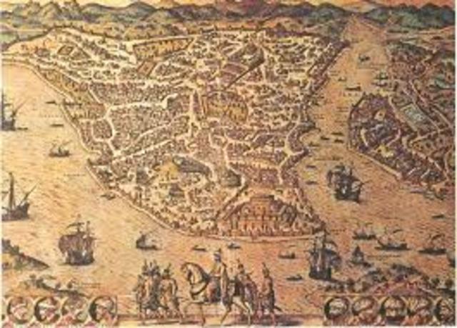 Emperor Constantine founded the Byzantine capital