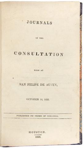 the consolation of Texas took place