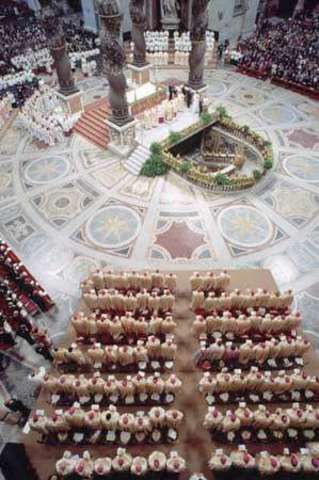 First stone laid down for St. Peter's Basilica
