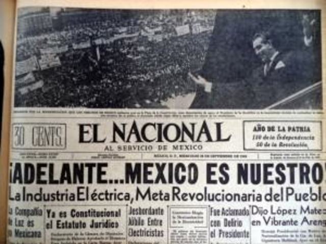 Nacionalización de la Industria Eléctrica.