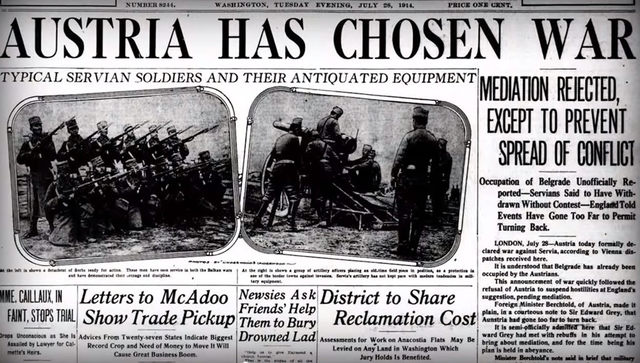 Los austriacos declaran guerra a Serbia