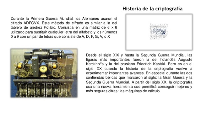 Los Alemanes usaron el cifrado ADFGVX