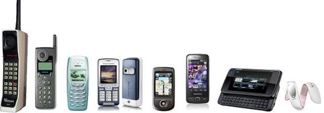 A evolução dos telemóveis