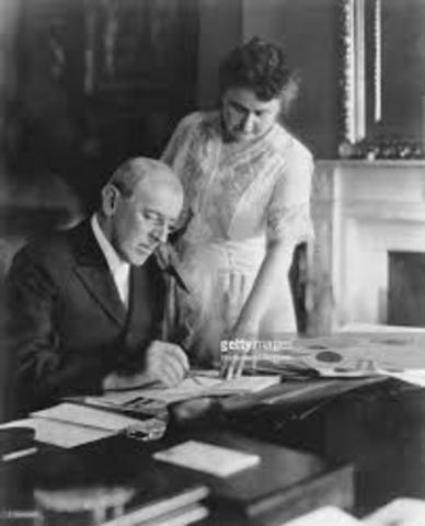 The war (role of Mrs.Wilson as president)