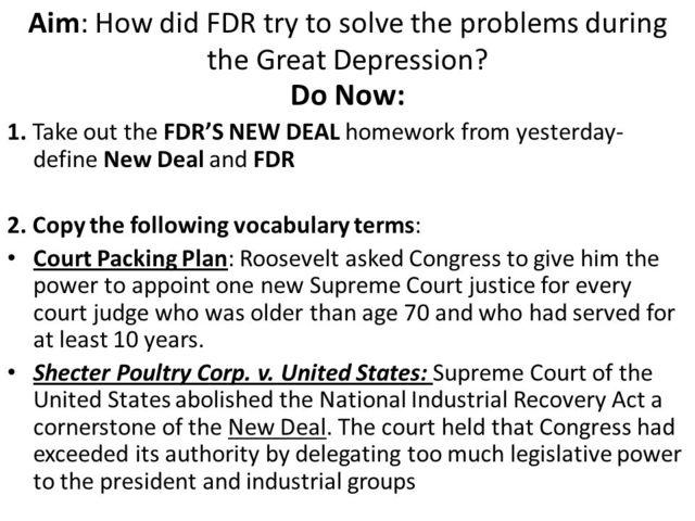 fdr began the new deal to try and end the great depression