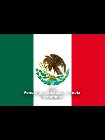 Venustiano Carranza cambia la bandera
