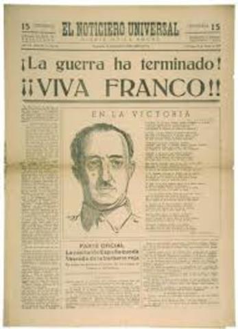 Fin de la guerra civil española.