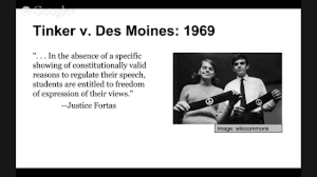 •	Tinker v. Des Moines