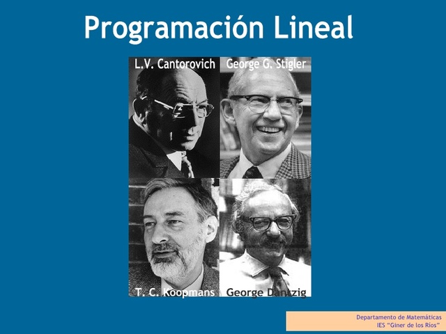 Aparición de la programación lineal