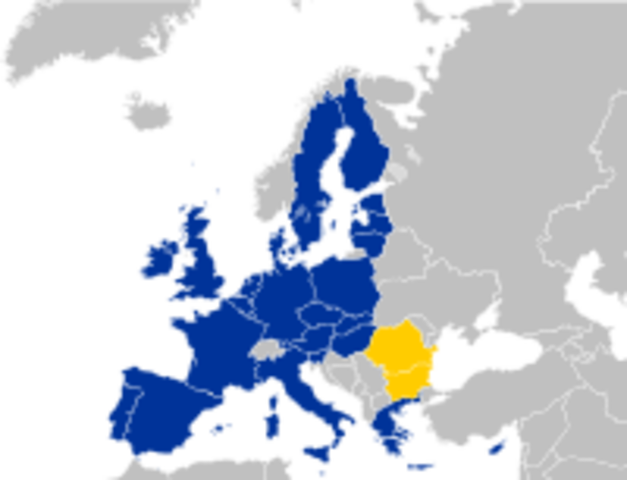 Bulgarien og Rumænien tilslutter sig EU.