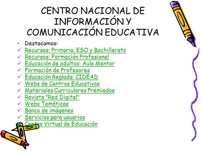 Creación  del Centro Nacional de Información y Comunicación Educativa