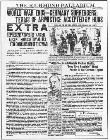 Germany signs armistice