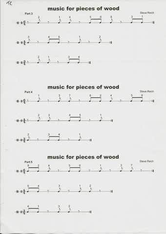 Music for pieces and woods Steve Reich
