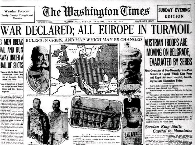 the world war 1 begins