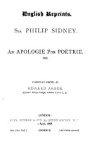 The writing of the Apology for Poetry