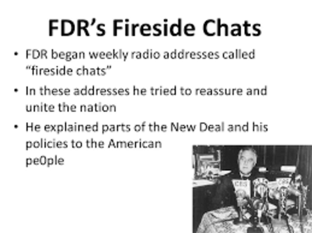 FDR began New Deal to try and end great depression