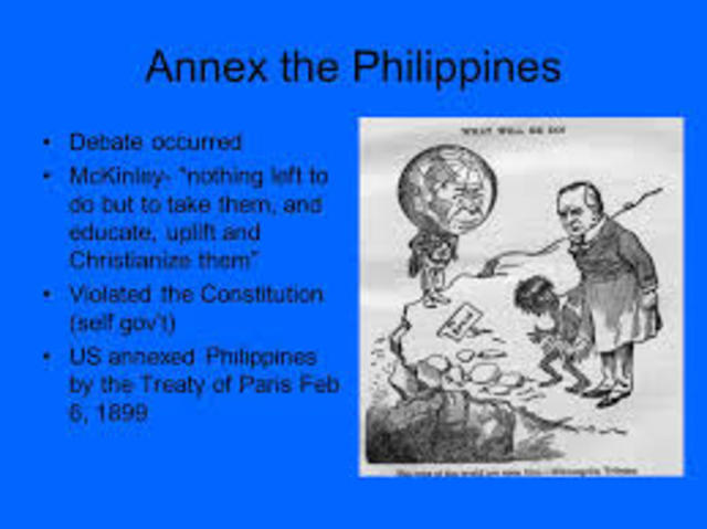 The U.S. annexed the Philippines
