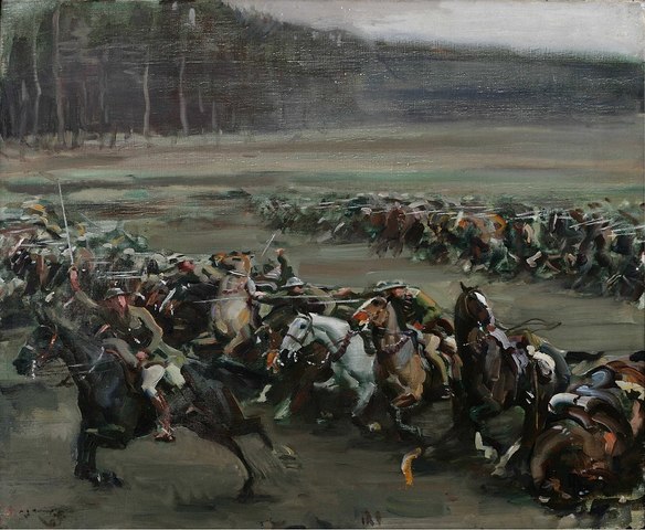 Canadian Cavalry attack at Moreuil Wood