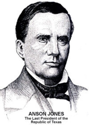 anson jones the fourth and the last president of Texas