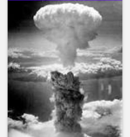 Dropping atomic bomb on Hiroshima and Nagasaki