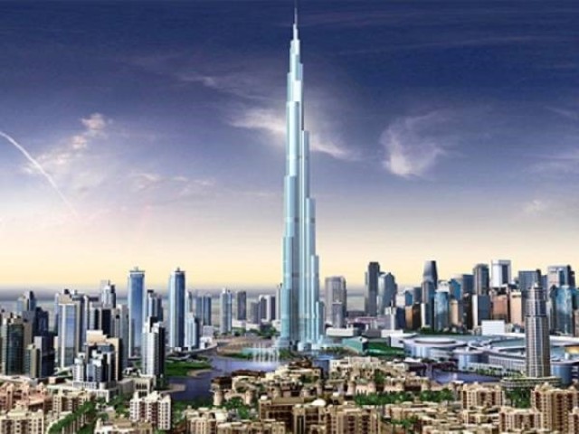 Construcción del edificio Burj khalifa