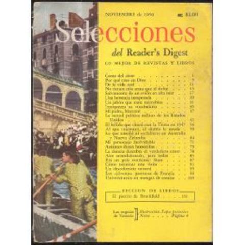 Primer edición de revista "Selecciones de Readers Digest" como hoy la conocemos.