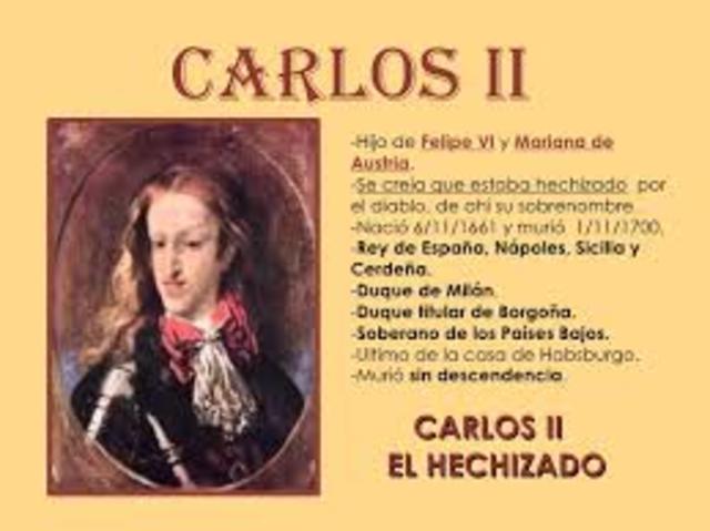 1700- Muere sin descendencia Carlos II de Habsburgo, rey de España.
