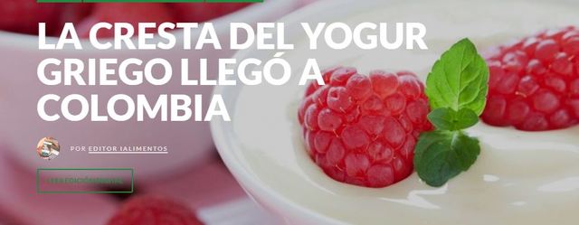 el Yogurth griego llega a Colombia