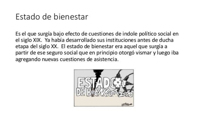 Estado del bienestar en el siglo XX