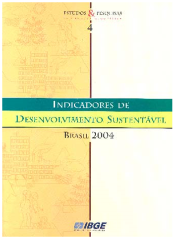 [Brasil] Se publico la más reciente edición de los Indicadores de Desarrollo Sostenible